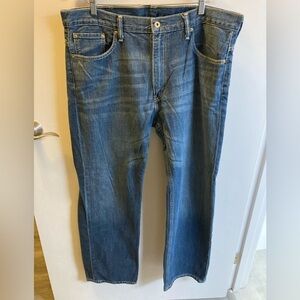Levi's men's 569 straight leg blue jeans 38 x 34 actual 32